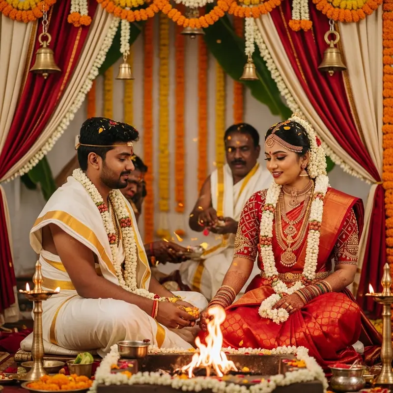 Cérémonie de mariage du Sud de l'Inde